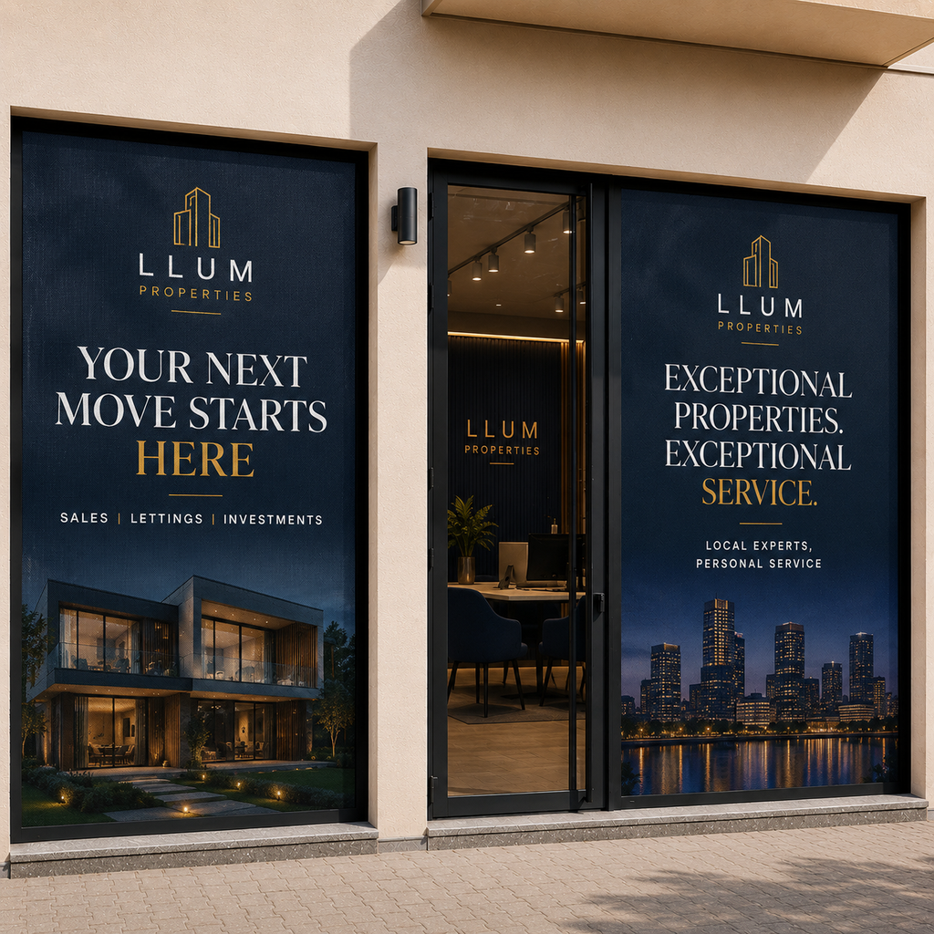 One Way Vision Window Graphics – Personalised to Your Design