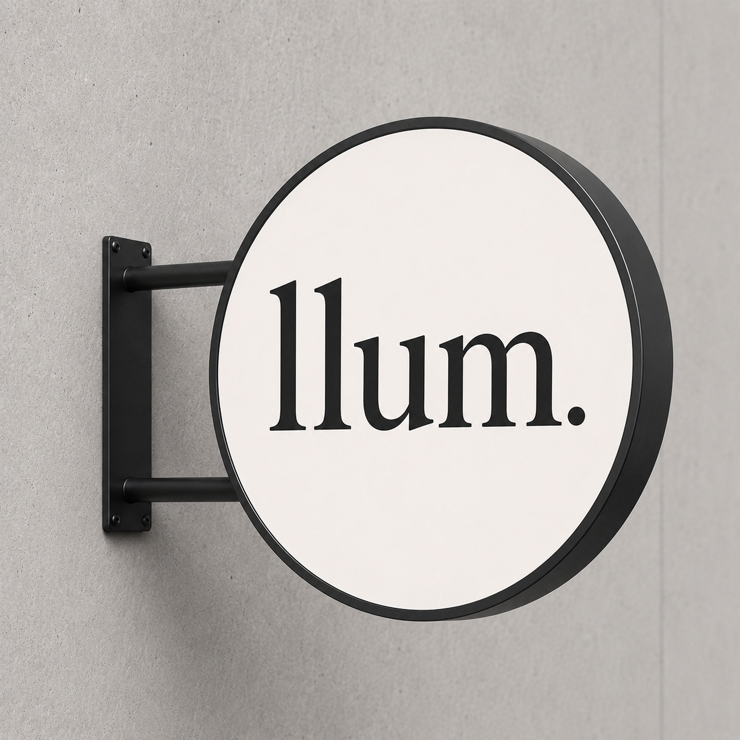 Round LED Sign Lightbox - Exterior