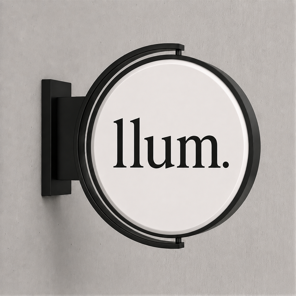 Round LED Sign Lightbox – Exterior – Printing Included