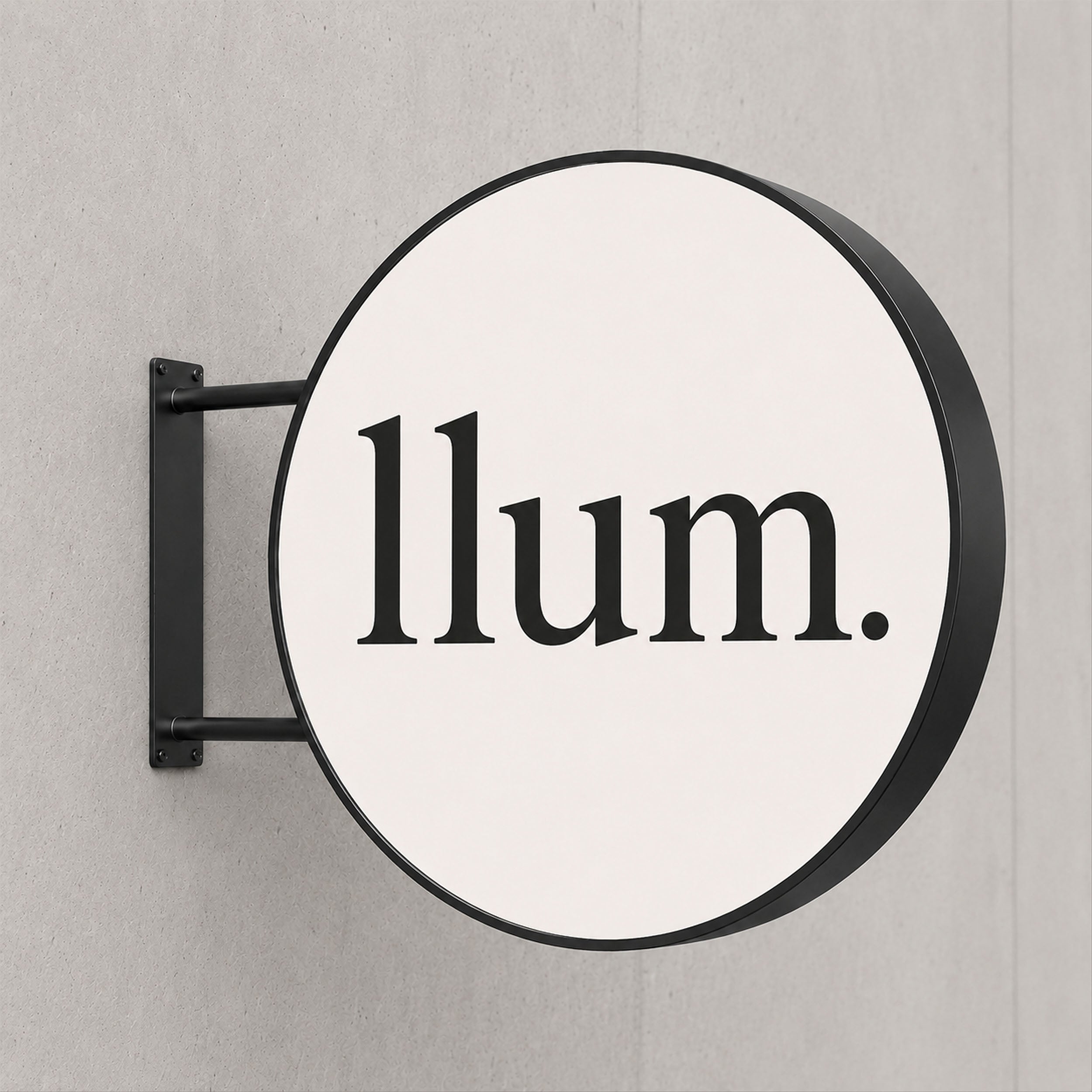 Round LED Sign Lightbox - Exterior