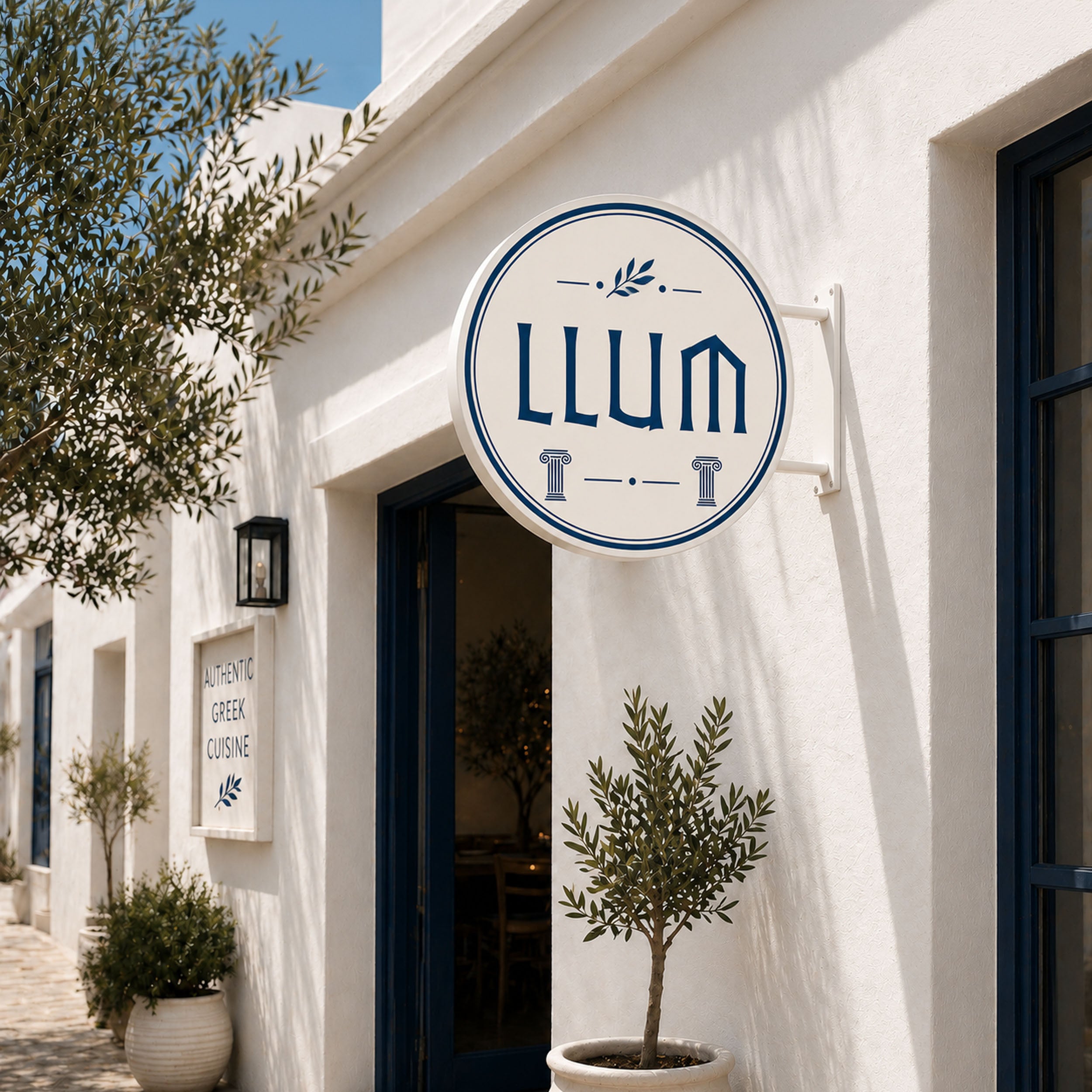 Round LED Sign Lightbox - Exterior