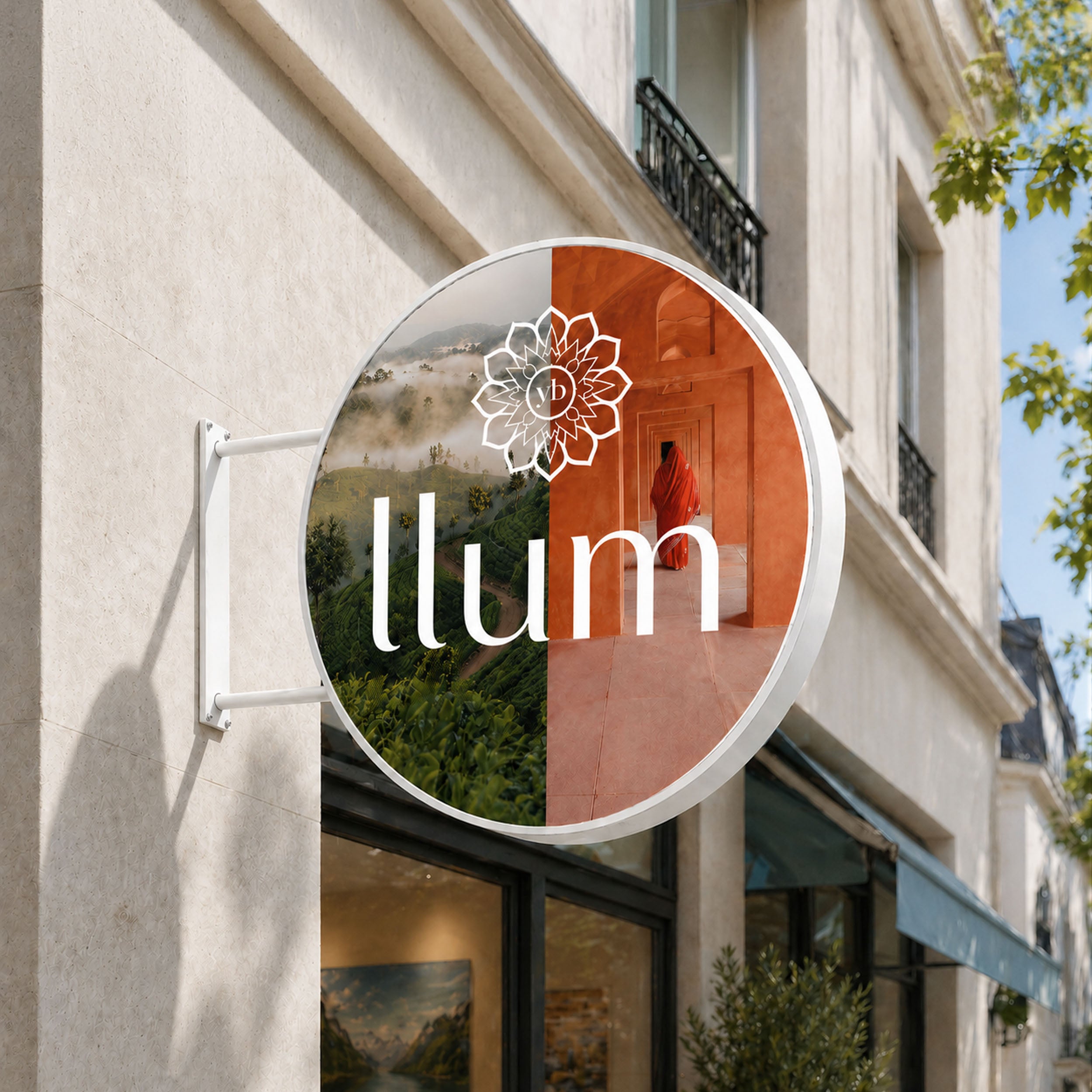 Round LED Sign Lightbox - Exterior