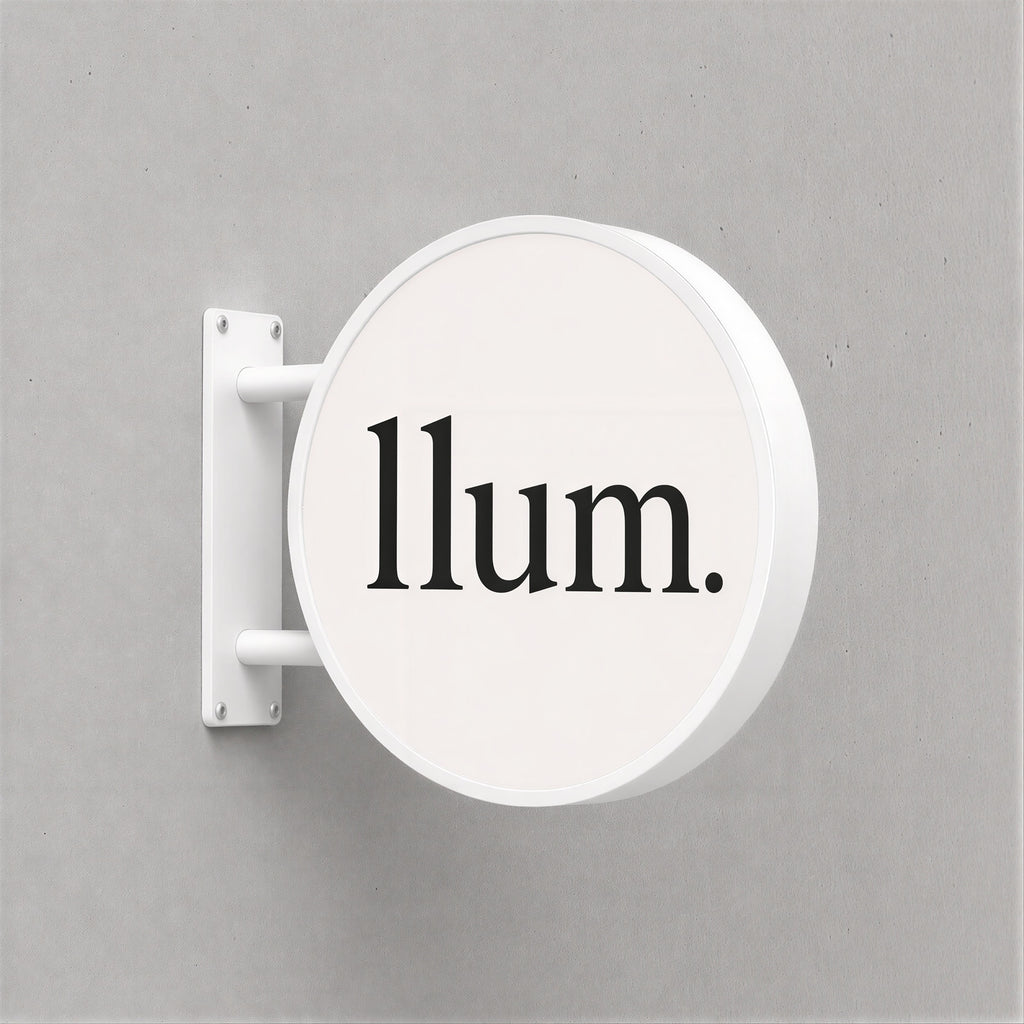 Round LED Sign Lightbox – Exterior – Printing Included