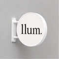 Round LED Sign Lightbox – Exterior – Printing Included