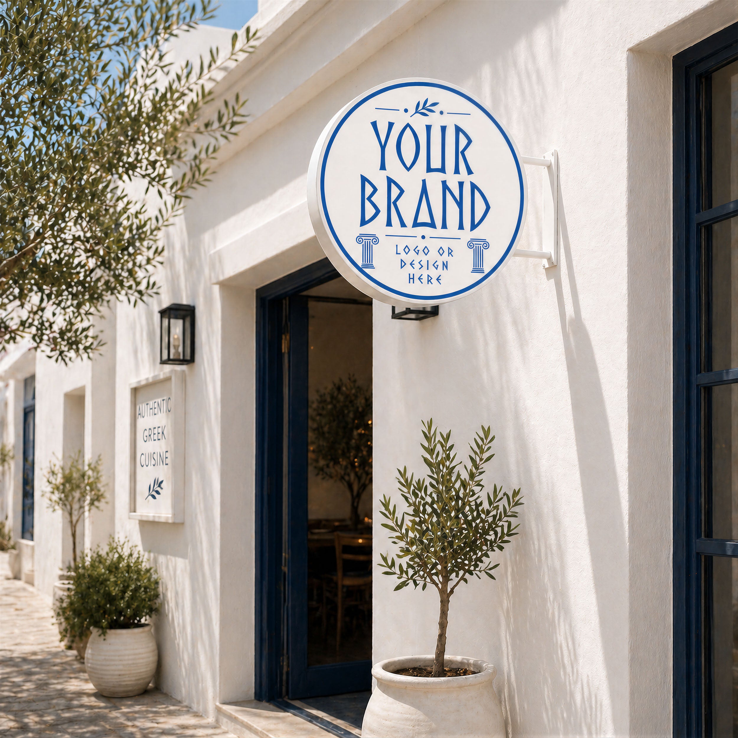 Round LED Exterior Sign Lightbox (Design Service Included)
