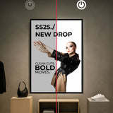 CrystalDisplay Model M 32×44cm – Wall-Mounted LED Illuminated Lightbox, Black CrystalDisplay Lightbox - Wheeler Display