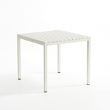 Table à Manger d’Extérieur Ondara (Blanc Alba, 85 cm) – Table de Patio Bohème Moderne