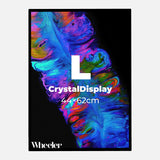 CrystalDisplay Model L 44×62cm – Wall-Mounted LED Illuminated Lightbox, Black CrystalDisplay Lightbox - Wheeler Display