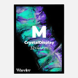 CrystalDisplay Model M 32×44cm – Wall-Mounted LED Illuminated Lightbox, Black CrystalDisplay Lightbox - Wheeler Display