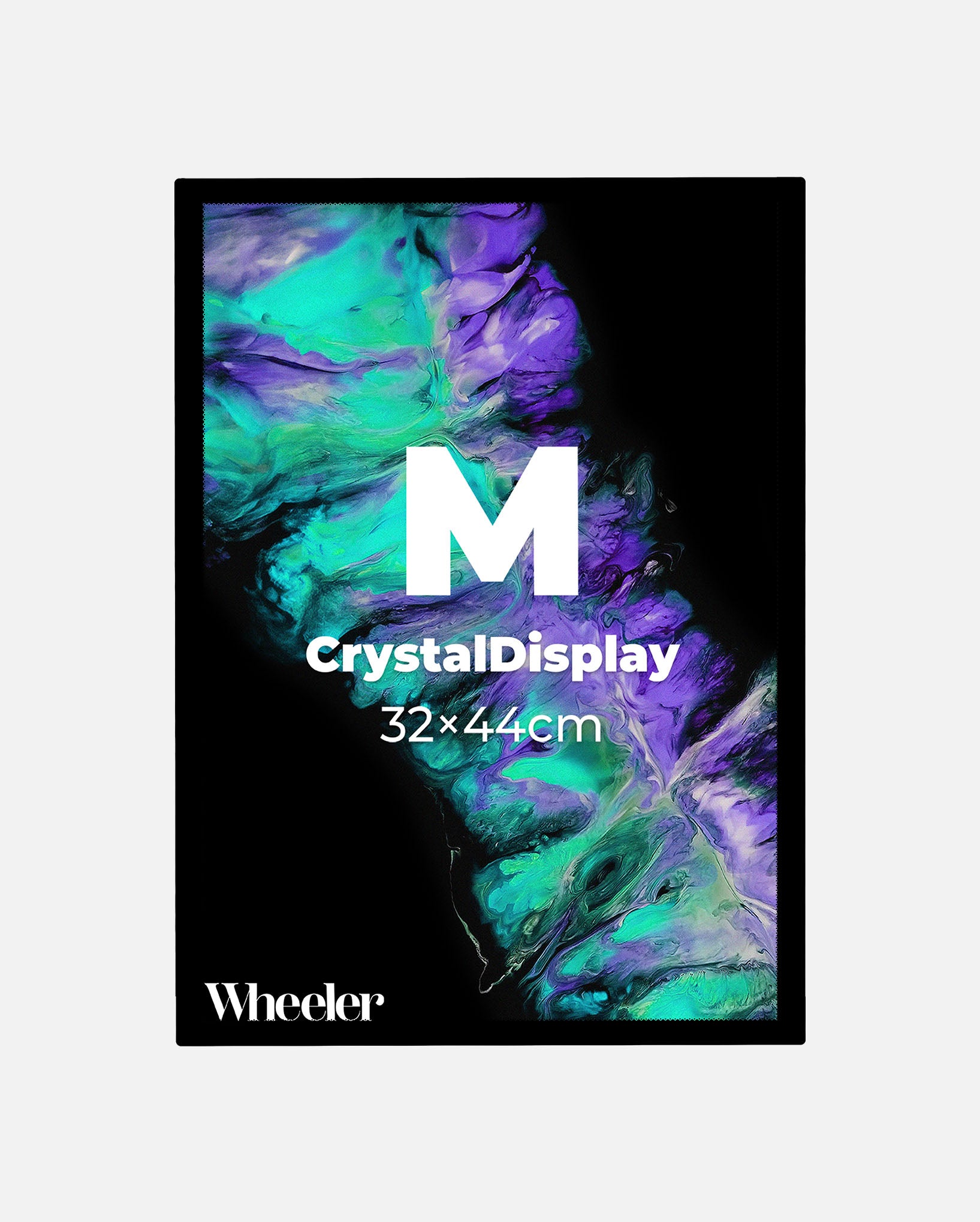 CrystalDisplay Model M 32×44cm – Wall-Mounted LED Illuminated Lightbox, Black CrystalDisplay Lightbox - Wheeler Display