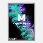 LED Display Lightbox / Glass + Aluminium / M (31×43 cm A3) / Silver CrystalDisplay Lightbox - Wheeler Display