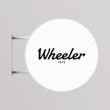 LED Outdoor Round Lightbox Sign / Acrylic + Aluminium / Ø80 cm / White / Graphic Included