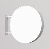 LED Outdoor Round Lightbox Sign / Acrylic + Aluminium / Ø80 cm / White / Graphic Included