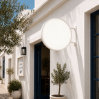 Unprinted white face — RoundLEDLightboxSignExterior-White 1 outdoor round LED sign