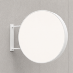 Unprinted white face — RoundLEDLightboxSignExterior-White100 outdoor round LED sign