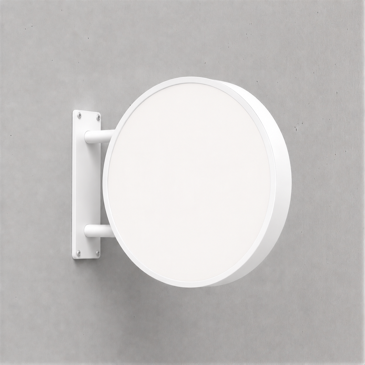 Unprinted white face — RoundLEDLightboxSignExterior-White40 outdoor round LED sign