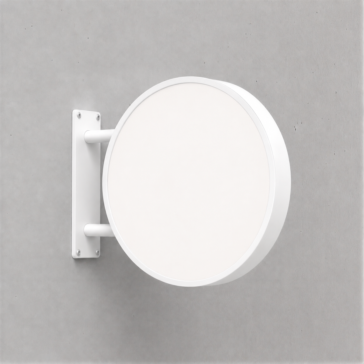 Unprinted white face — RoundLEDLightboxSignExterior-White60 outdoor round LED sign