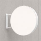 Unprinted white face — RoundLEDLightboxSignExterior-White80 outdoor round LED sign