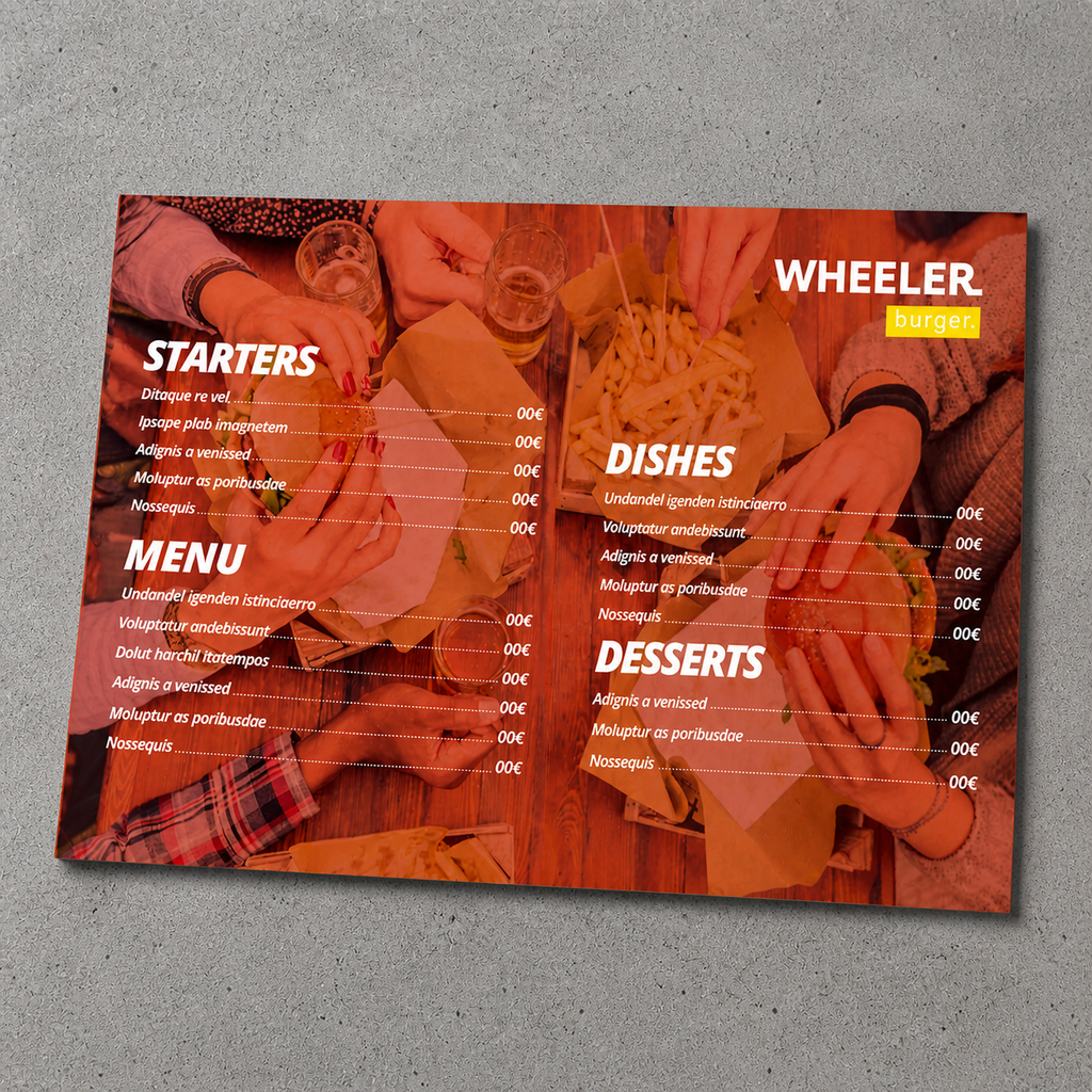Stampa menu
