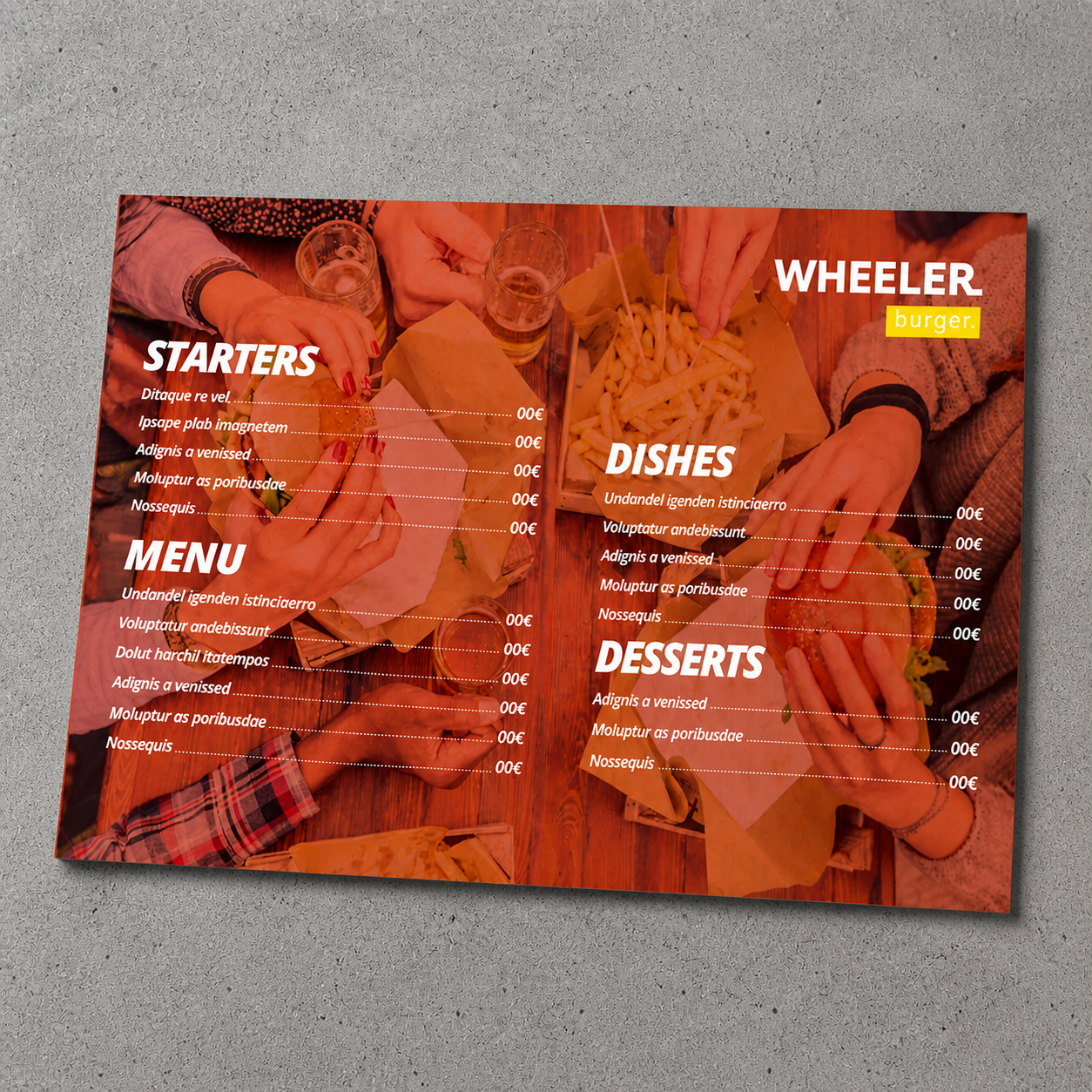 Stampa menu