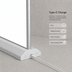 USB-C charging detail of countertop LED lightbox without printing