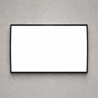 Curved LED menu lightbox without printing, large size, front view on concrete wall