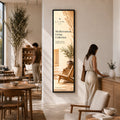 Professional LED lightbox – Black / Large Format LFXL (195 × 50 cm) displaying printed artwork in a commercial interior