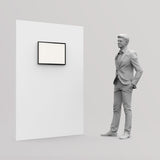 Caixa de Luz LED / Vidro + Alumínio / L (60×43 cm A2) / Preto