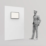 Lightbox LED Display / Vetro + Alluminio / L (60×43 cm A2) / Argento (Grafica Stampata Inclusa)