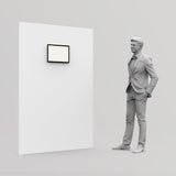 Lightbox LED Display / Vetro + Alluminio / M (43×31 cm A3) / Nero (Grafica Stampata Inclusa)