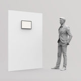 Caixa de Luz LED / Vidro + Alumínio / M (43×31 cm A3) / Prata