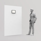 Lightbox LED Display / Vetro + Alluminio / S (31×22,5 cm A4) / Nero (Grafica Stampata Inclusa)