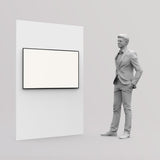 Caixa de Luz LED / Vidro + Alumínio / XXL (120×75 cm A0) / Preto