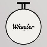 Insegna luminosa rotonda LED da esterno / Acrilico + Alluminio / Ø100 cm / Nero / Grafica inclusa