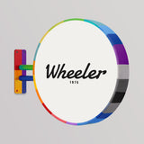 Insegna luminosa rotonda LED da esterno / Ø40 cm / Colore personalizzato / Grafica inclusa