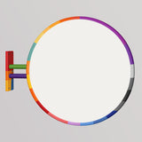 Insegna luminosa rotonda LED da esterno / Ø40 cm / Colore personalizzato / Grafica inclusa