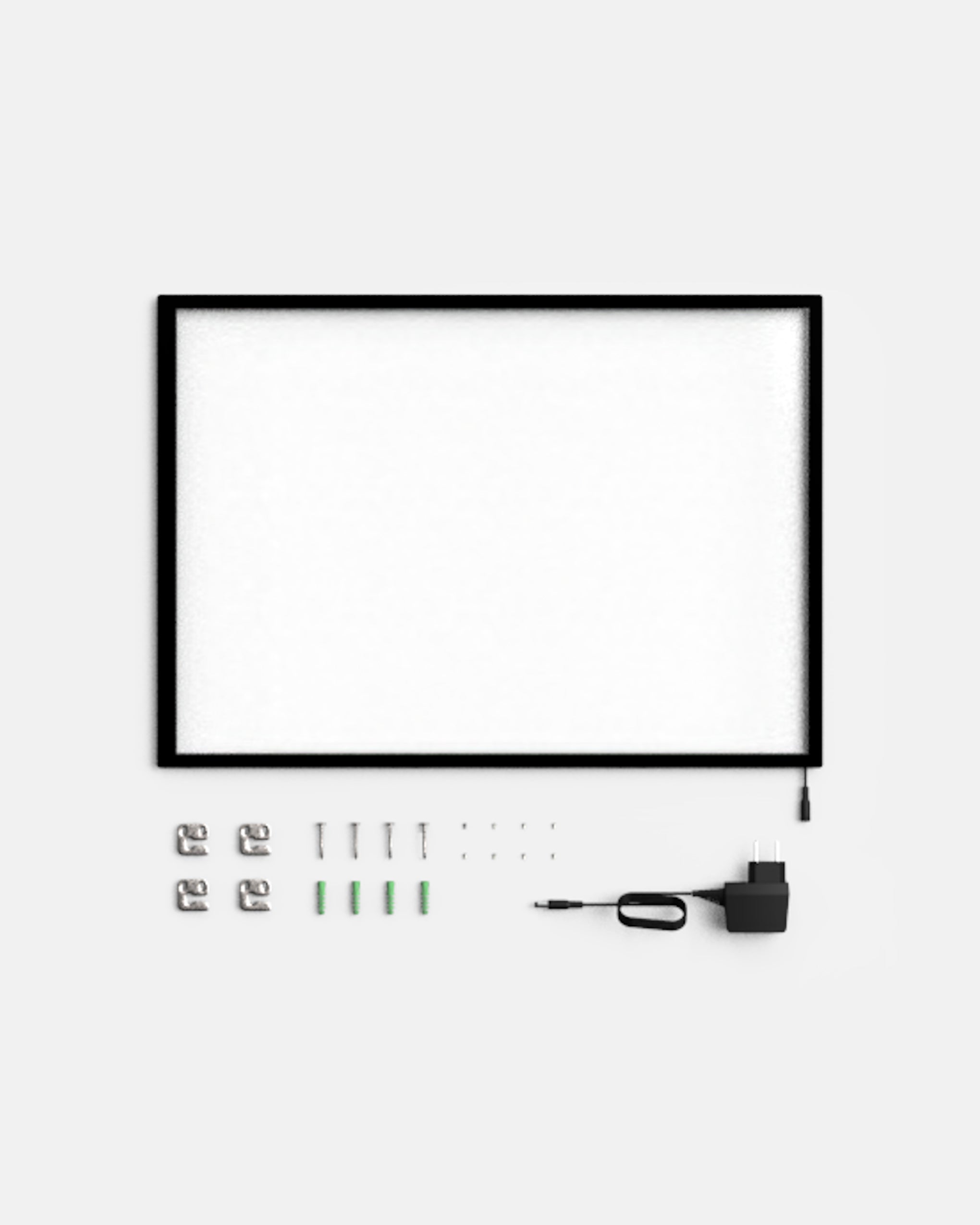 CrystalDisplay Model L 44×62cm – Wall-Mounted LED Illuminated Lightbox, Silver CrystalDisplay Lightbox - Wheeler Display
