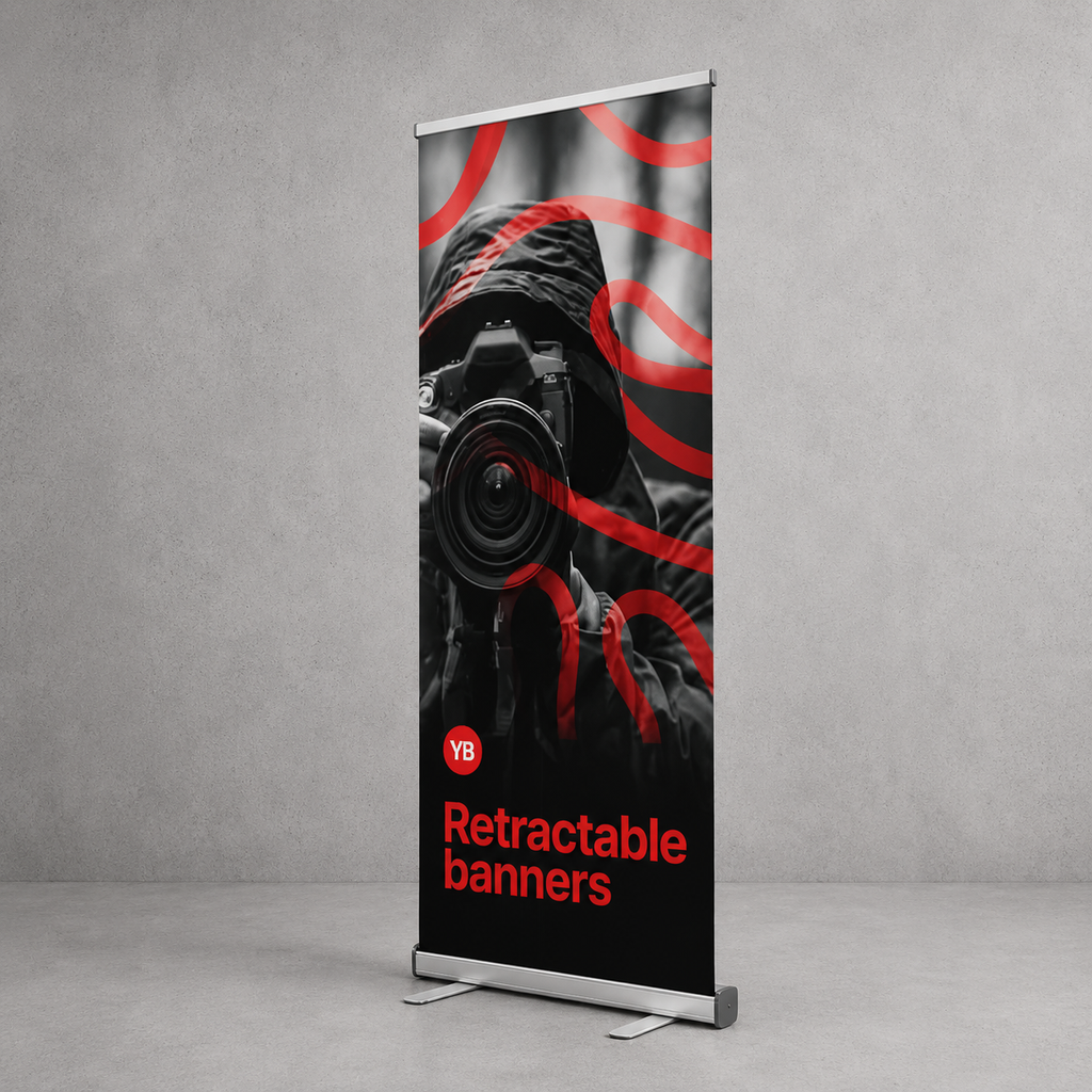Banner, Fahnen und Werbedisplays