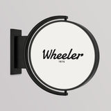 Lightbox LED Redondo Exterior / Acrílico + Alumínio / R (Ø70 cm Rotativo) / Preto